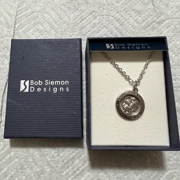 Bob Siemon Designs beautiful Christian stamped necklace NWT in original box - Picture 1 of 9